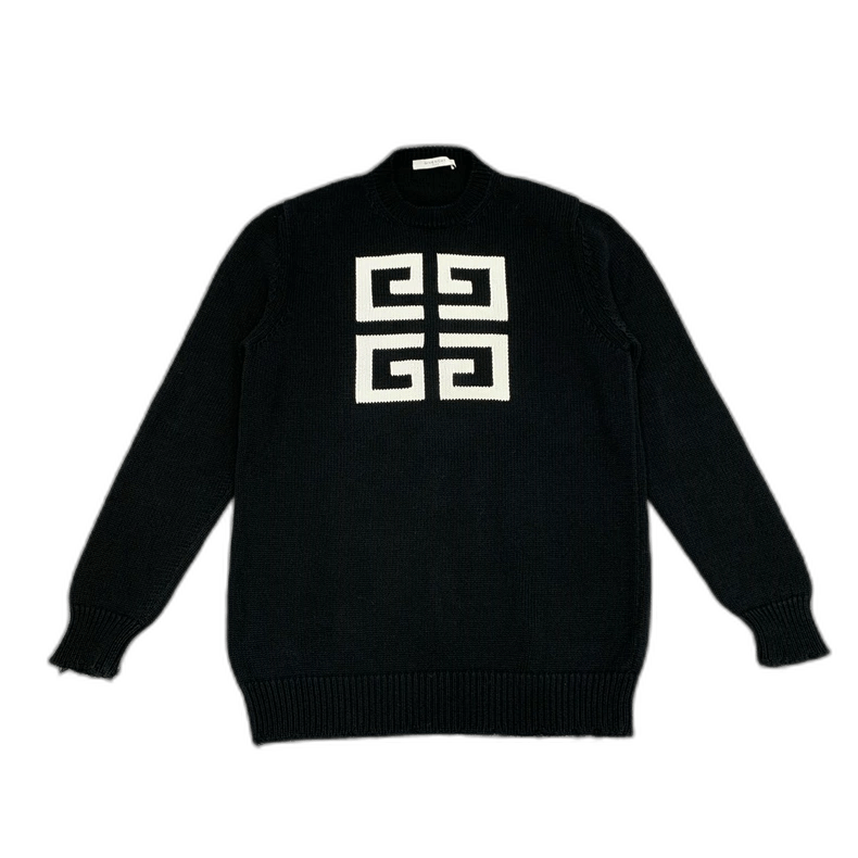 Givenchy Givenchy Black Logo Knit Sweater Size XL Size XL / US 12-14 / IT 48-50 - 1 Thumbnail