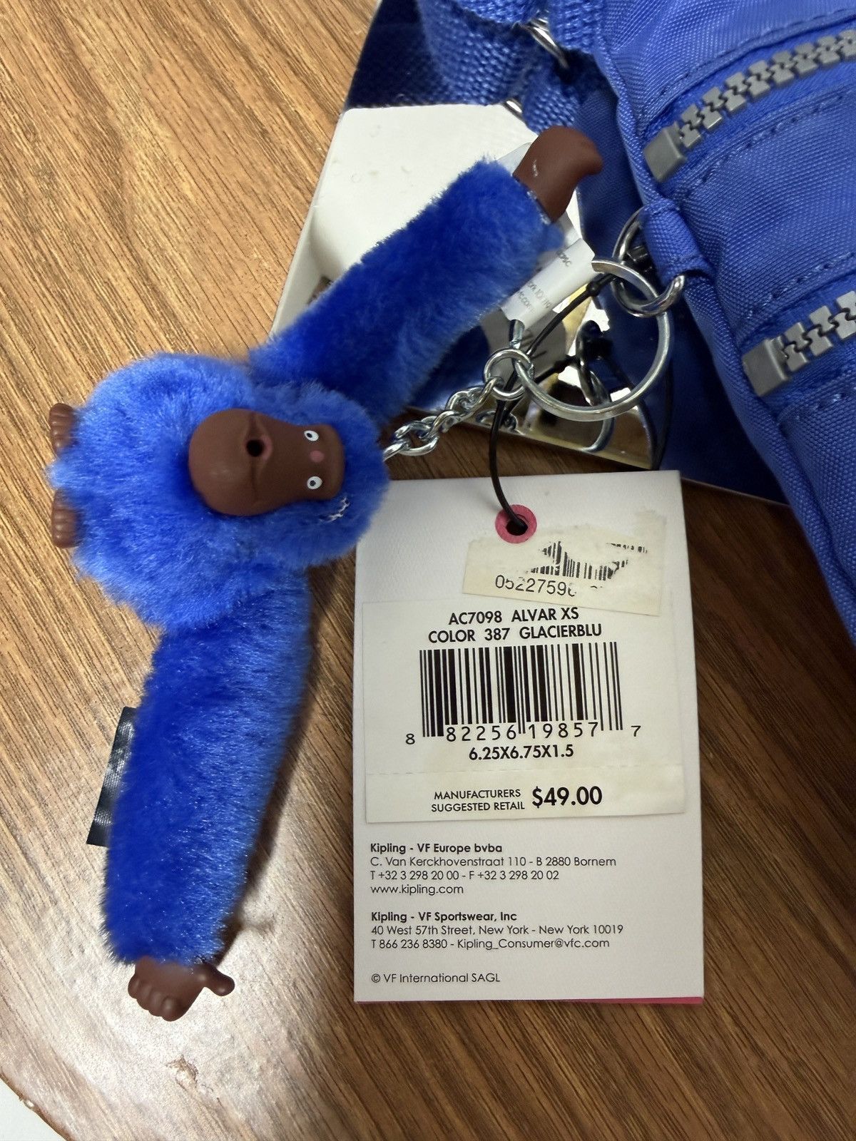 Other Kipling Glacierblu Alvar Crossbody Monkey Keychain Size ONE SIZE - 4 Thumbnail