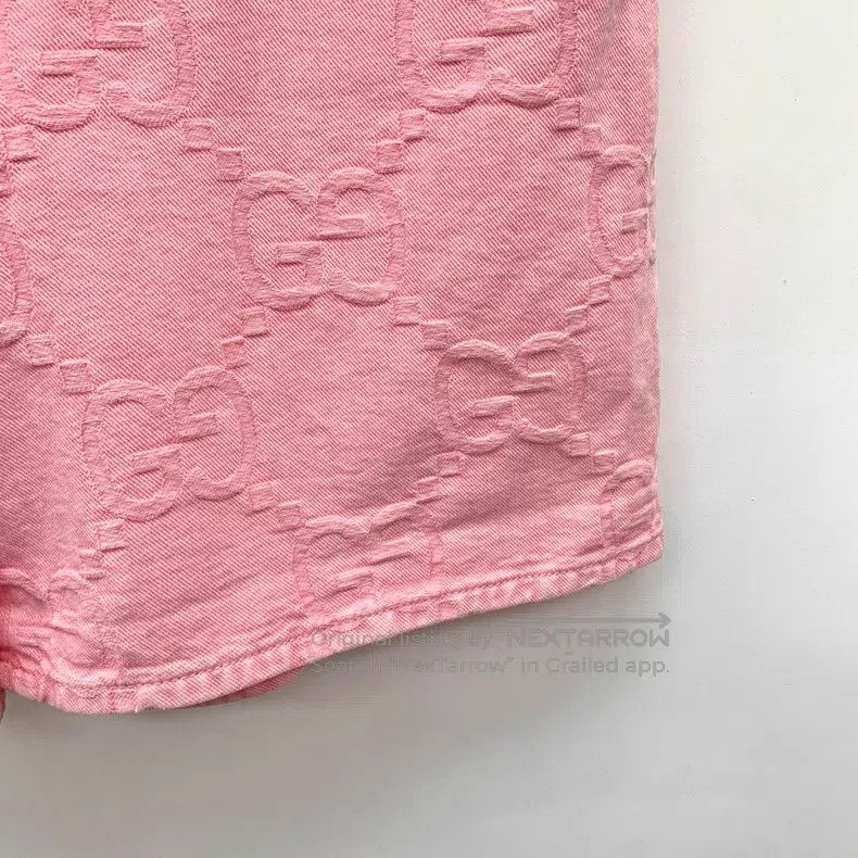 Gucci Gucci Light pink logo jacquad full print cotton casual sho Size 29" - 4 Thumbnail
