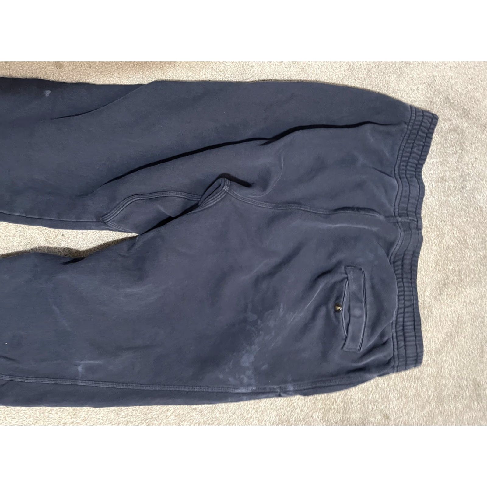 Nike Nike Sweatpants L Navy Blue Wide Leg Baggy Straight 611458-473 Mens Casual Size US 33 - 4 Thumbnail