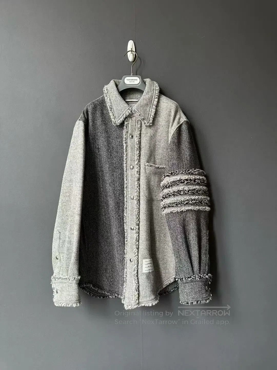 Thom Browne Thom Browne Frayed Shirt Jacket. Size US L / EU 52-54 / 3 - 1 Thumbnail