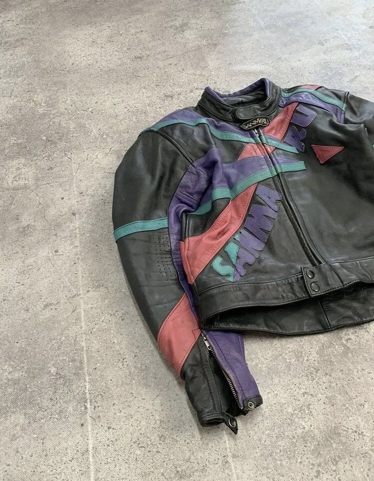 Genuine Leather × Japanese Brand Faded Leather Jacket Racing Vintage Brown Biker Size US L / EU 52-54 / 3 - 10 Thumbnail