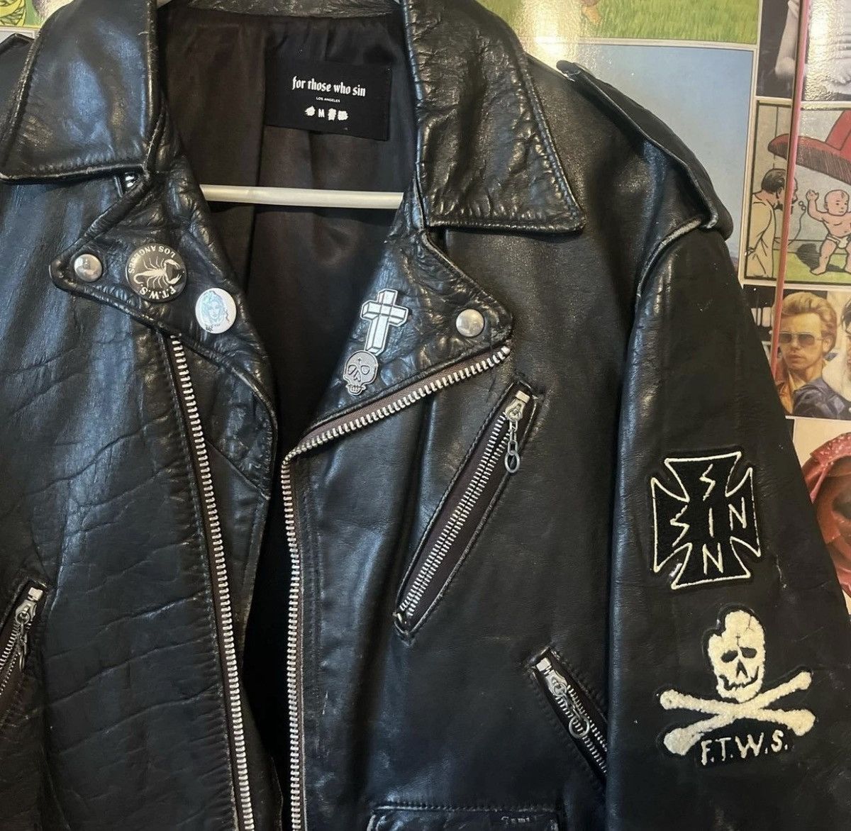For Those Who Sin Vintage Schott Perfecto x For Those Who Sin Patches Jacket Size US M / EU 48-50 / 2 - 2 Thumbnail