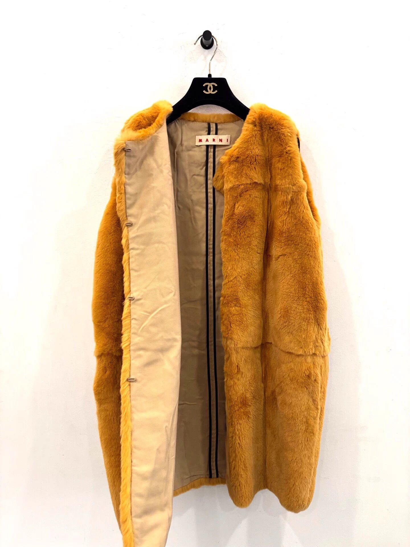 Marni Marni Women's New Brown Rabbit Fur Long Vest 40 Size M / US 6-8 / IT 42-44 - 3 Thumbnail
