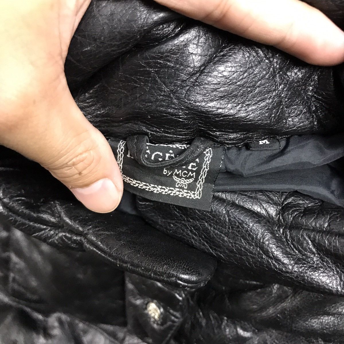 LEGERE MCM LEATHER JACKET PUFFER DOWN JACKET