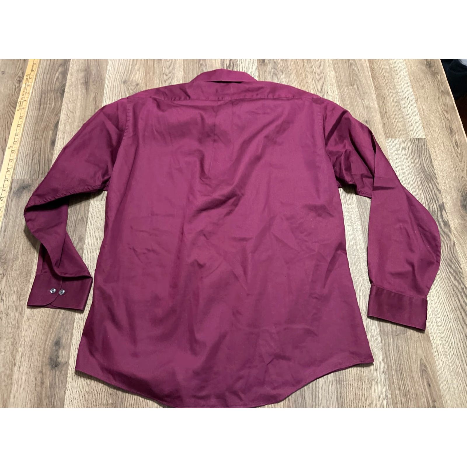 Arrow Arrow Shirt Mens 17 34/35 Red Fitted Button Up Wrinkle Free Regular Tailored Casual Vintage No Size US XL / EU 56 / 4 - 2 Thumbnail