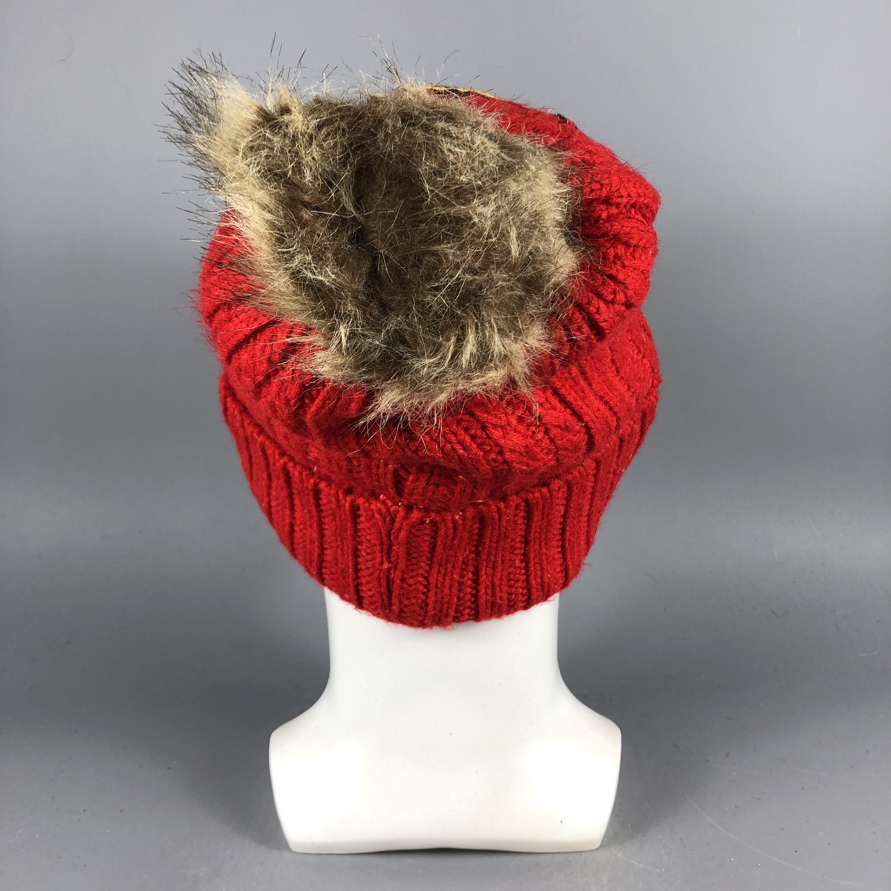 Japanese Brand × Vintage Kazimen Red Beanie Snow Hat Snow Cap -D1056 Size ONE SIZE - 3 Thumbnail
