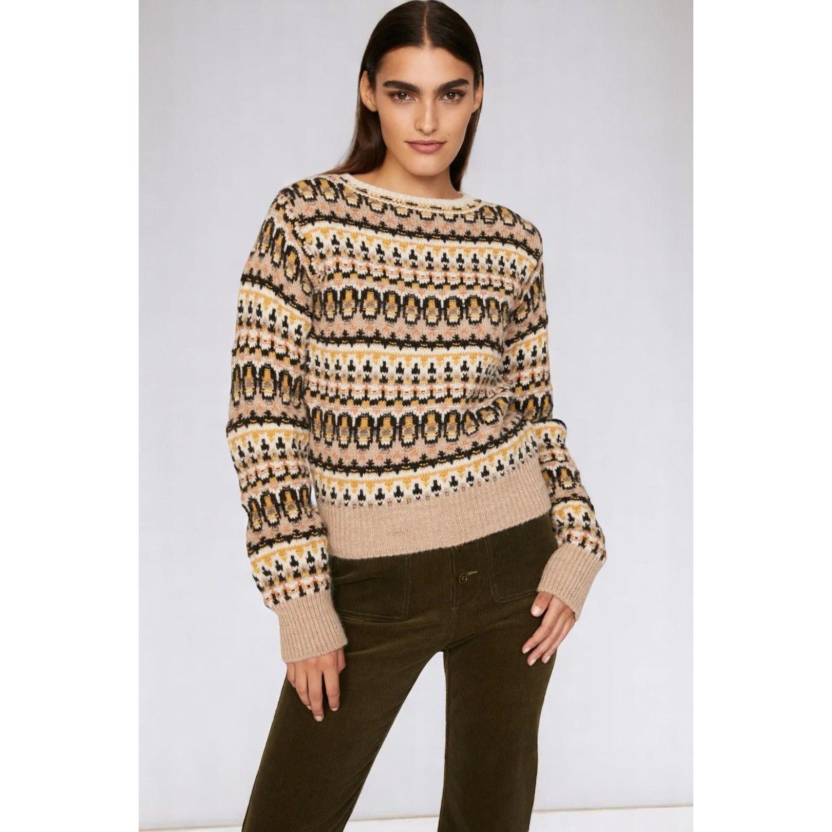 Vanessa Bruno Vanessa Bruno Alpaca Ventura Fair Isle Wool Sweater Small Size S / US 4 / IT 40 - 3 Thumbnail