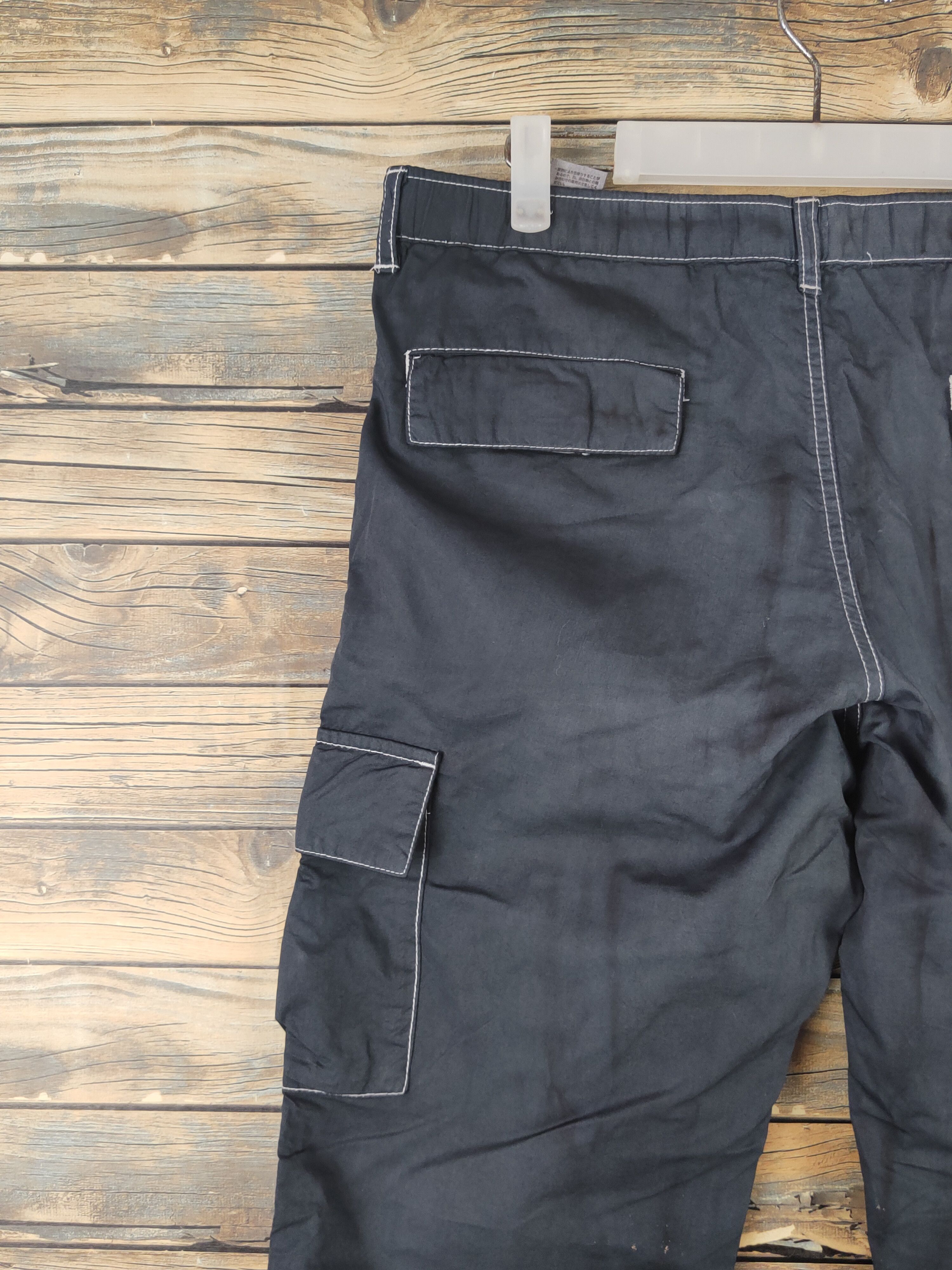 Japanese Brand DL Topvalu Black Multipocket Cargo Pants #46-093 Size US 32 / EU 48 - 8 Thumbnail
