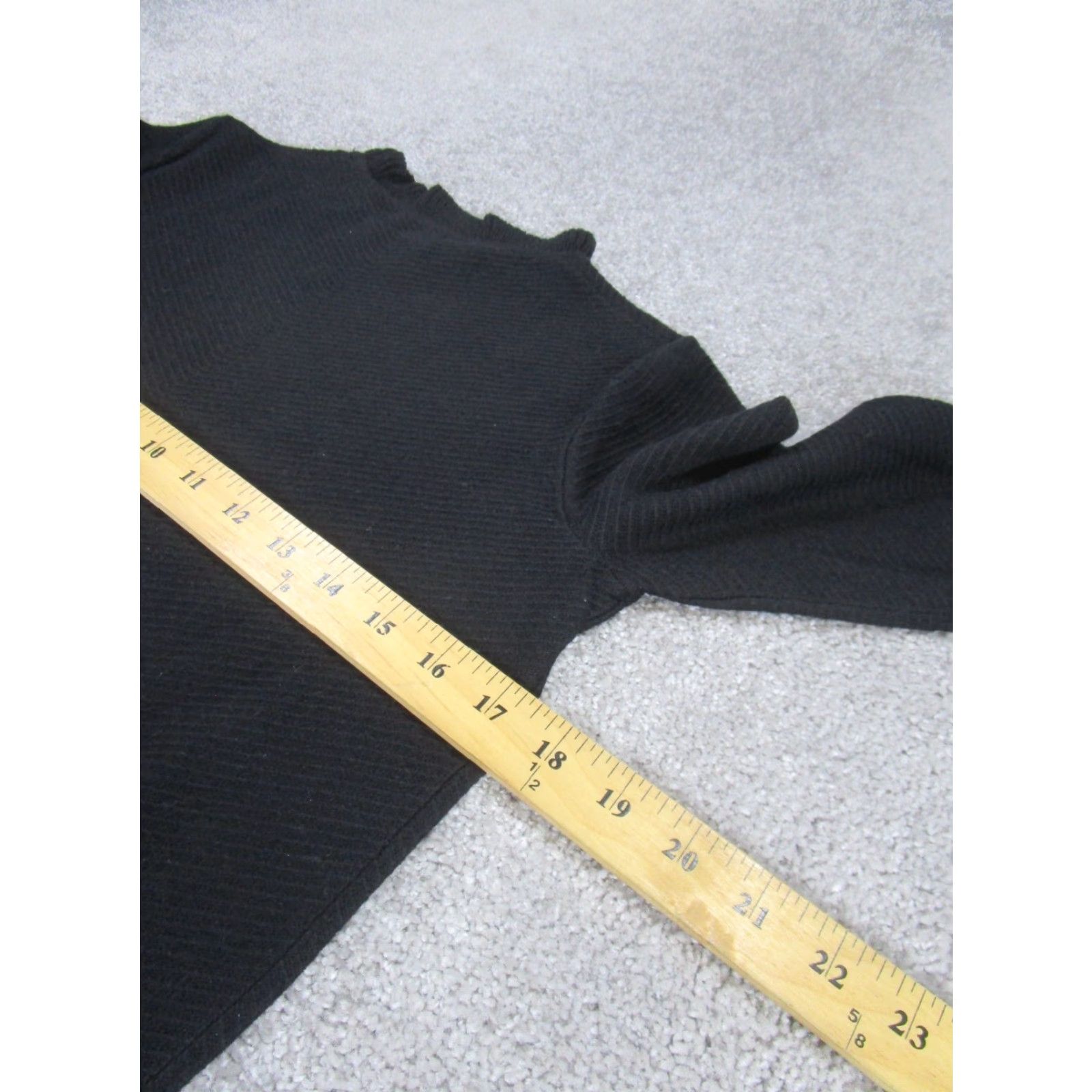 J.Crew J.CREW Shirt 2Xs Womens Black Knit Tee Ruffle Womens Size XXS / US 00 / IT 34 - 5 Thumbnail