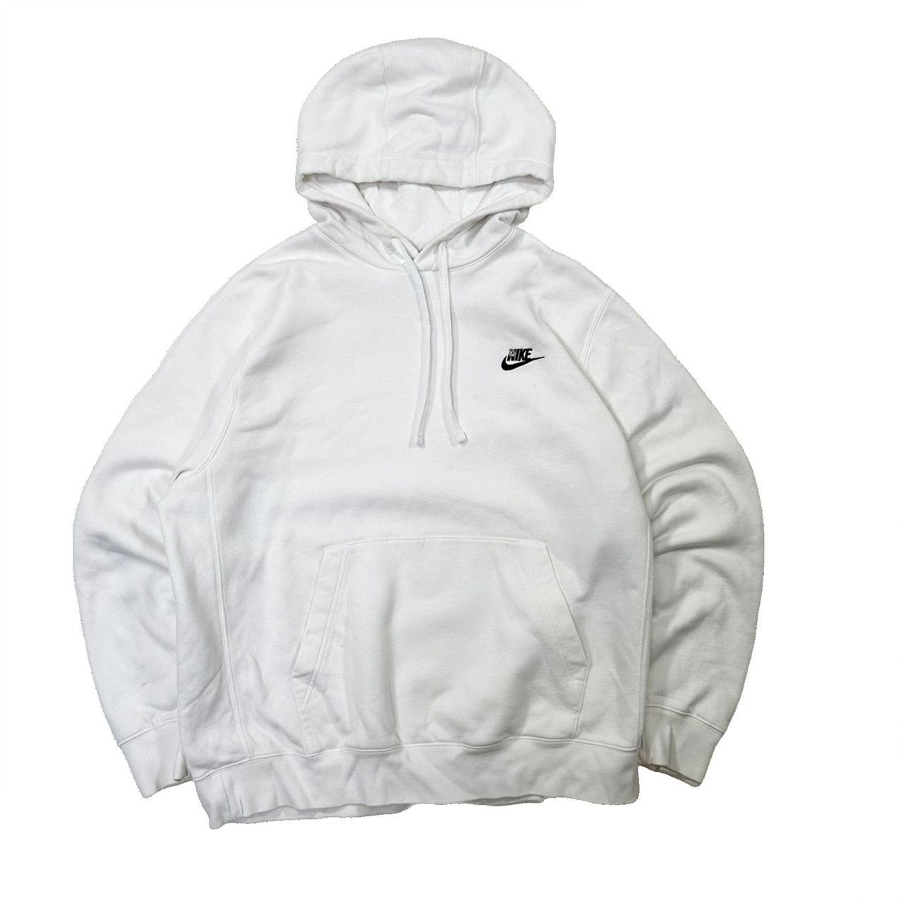 Vintage Authentic Nike White Swoosh Hoodie Size US L / EU 52-54 / 3 - 1 Thumbnail
