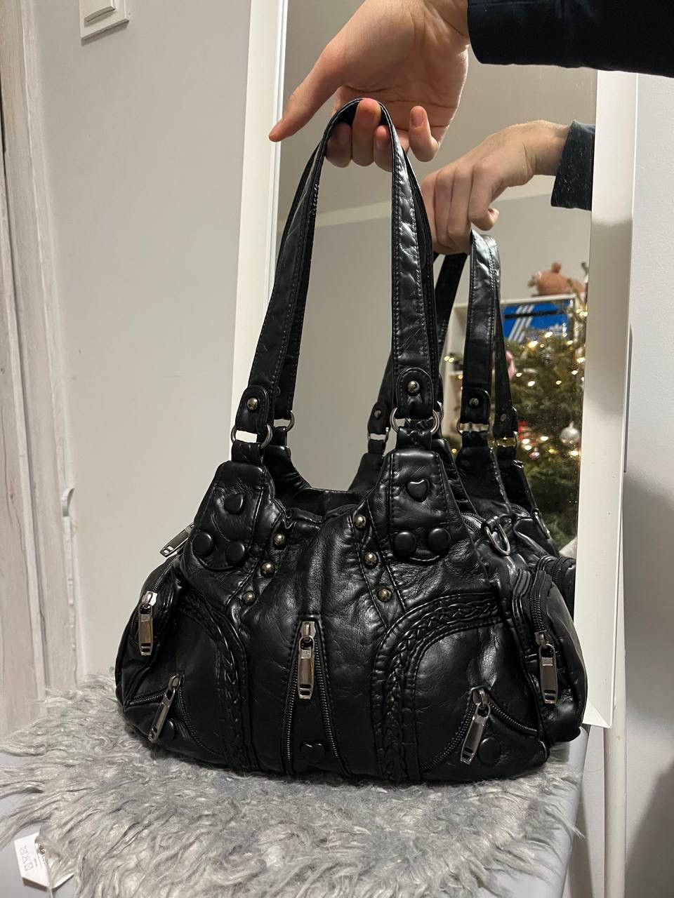 Japanese Brand × Vintage Vintage leather bag opium Japanese bag avantgarde y2k Size ONE SIZE - 2 Thumbnail