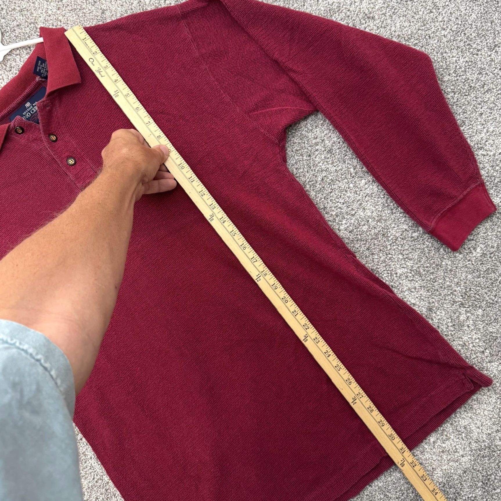 Vintage Nino Cerruti Sport Sweater Mens Medium Red Long Sleeve Pullover Casual Classic Polo Size US M / EU 48-50 / 2 - 2 Thumbnail