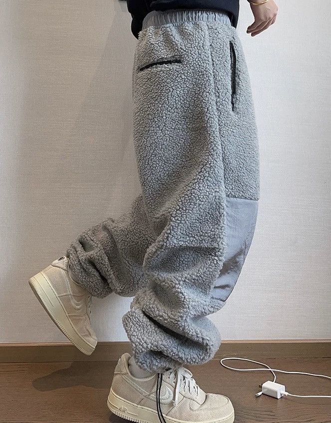 Japanese Brand × Vintage Outdoor retro y2k knee panel fleece baggy pants Size US 32 / EU 48 - 3 Thumbnail