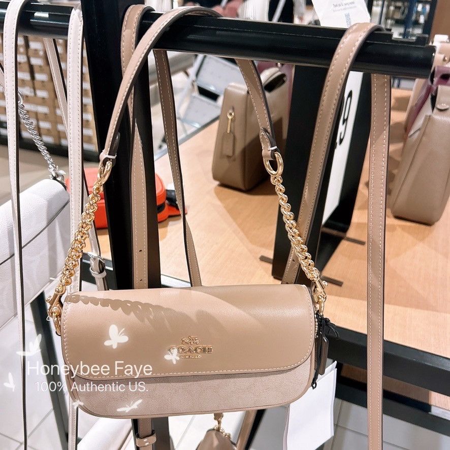 Coach Hailey Flap Bag With Signature Canvas CAN94 Size ONE SIZE - 2 Thumbnail