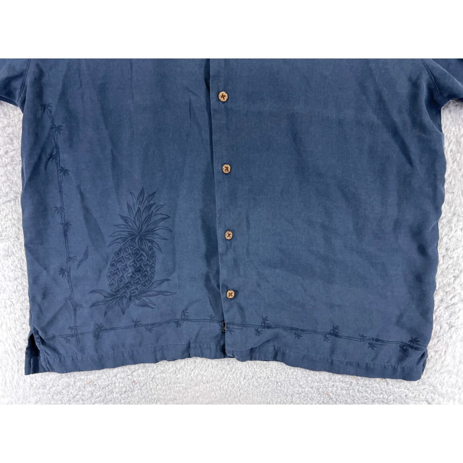 Tommy Bahama Tommy Bahama Shirt Men Large Blue Pineapple Button Up Hawaiian Silk Vacation Size US L / EU 52-54 / 3 - 5 Thumbnail