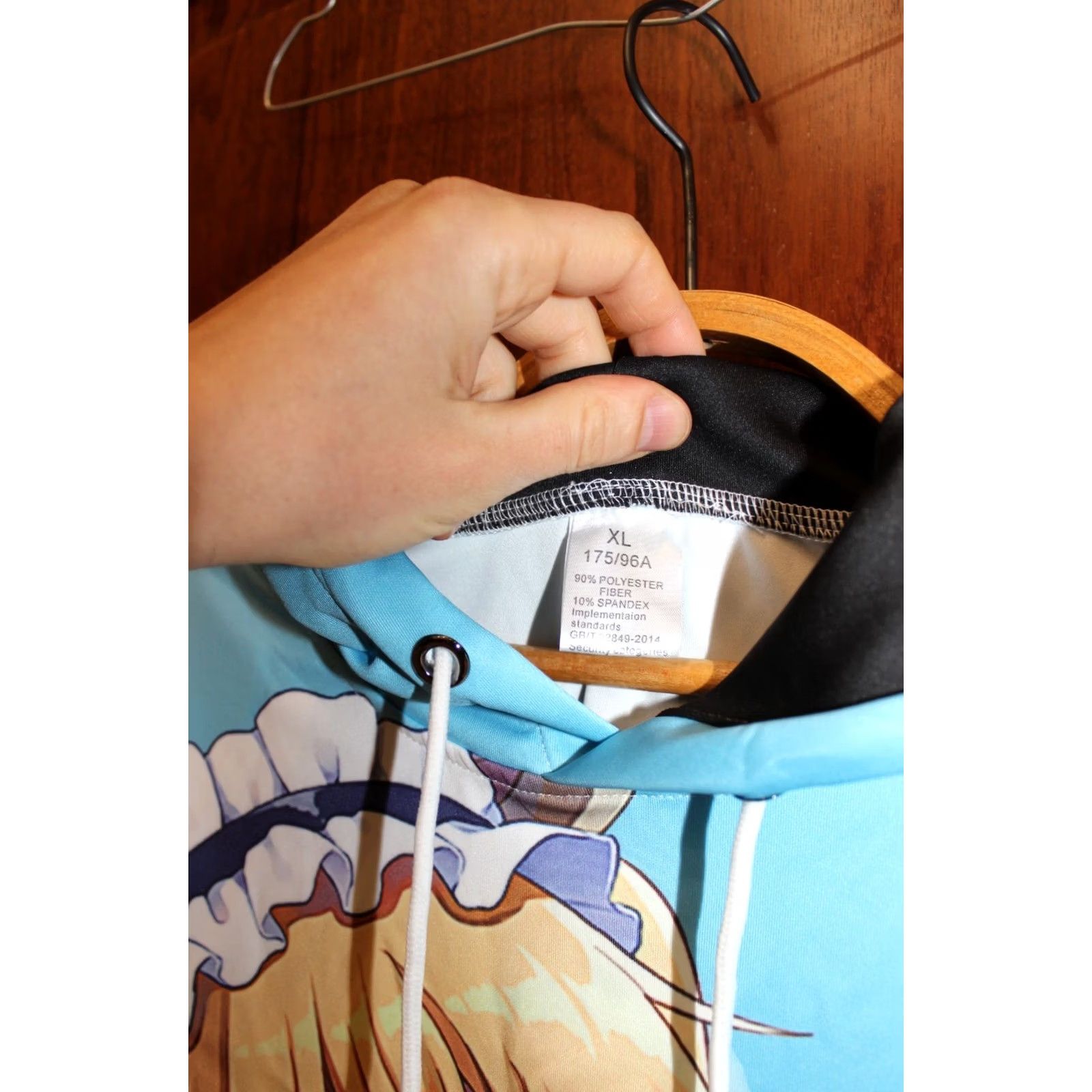 Vintage NoAnime Miss Kobayashi's Dragon Maid Tohru Cosplay Hoodie - XL - Blue - Unisex Adults - Pullover Hoodie Size US XL / EU 56 / 4 - 3 Thumbnail