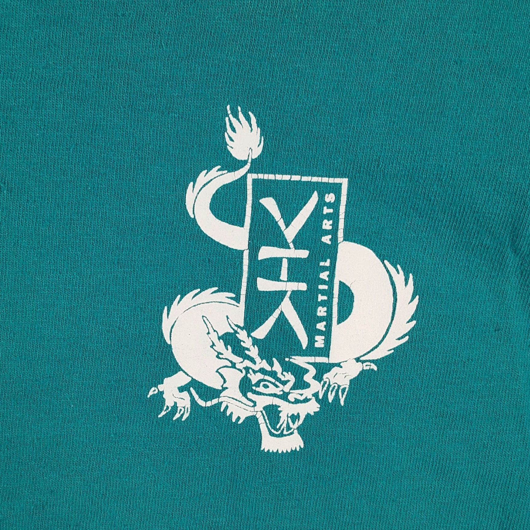 Gildan Vintage Gildan Ultra Cotton T-Shirt Men Large Blue Retro Y2K Japanese Dragon Logo 90s 2000s Karate Size US L / EU 52-54 / 3 - 4 Thumbnail