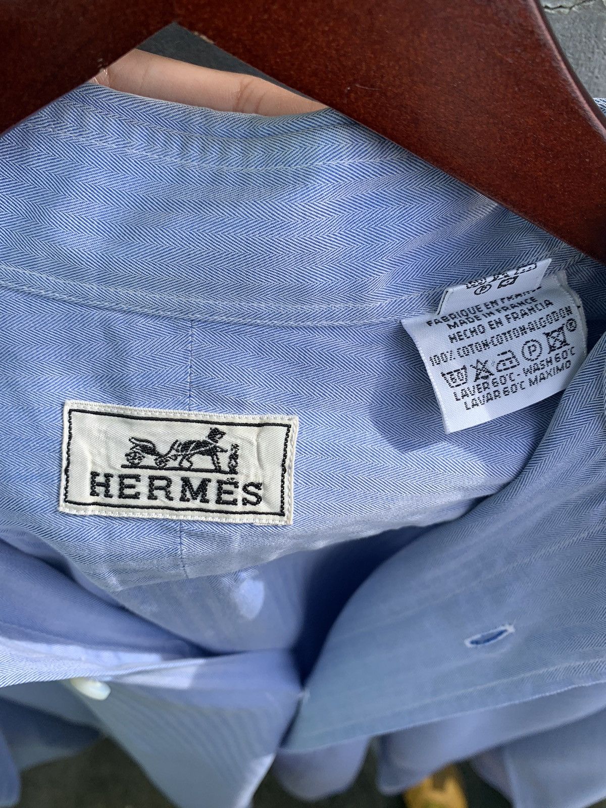 Hermes Striped Business Shirt Size US M / EU 48-50 / 2 - 8 Thumbnail