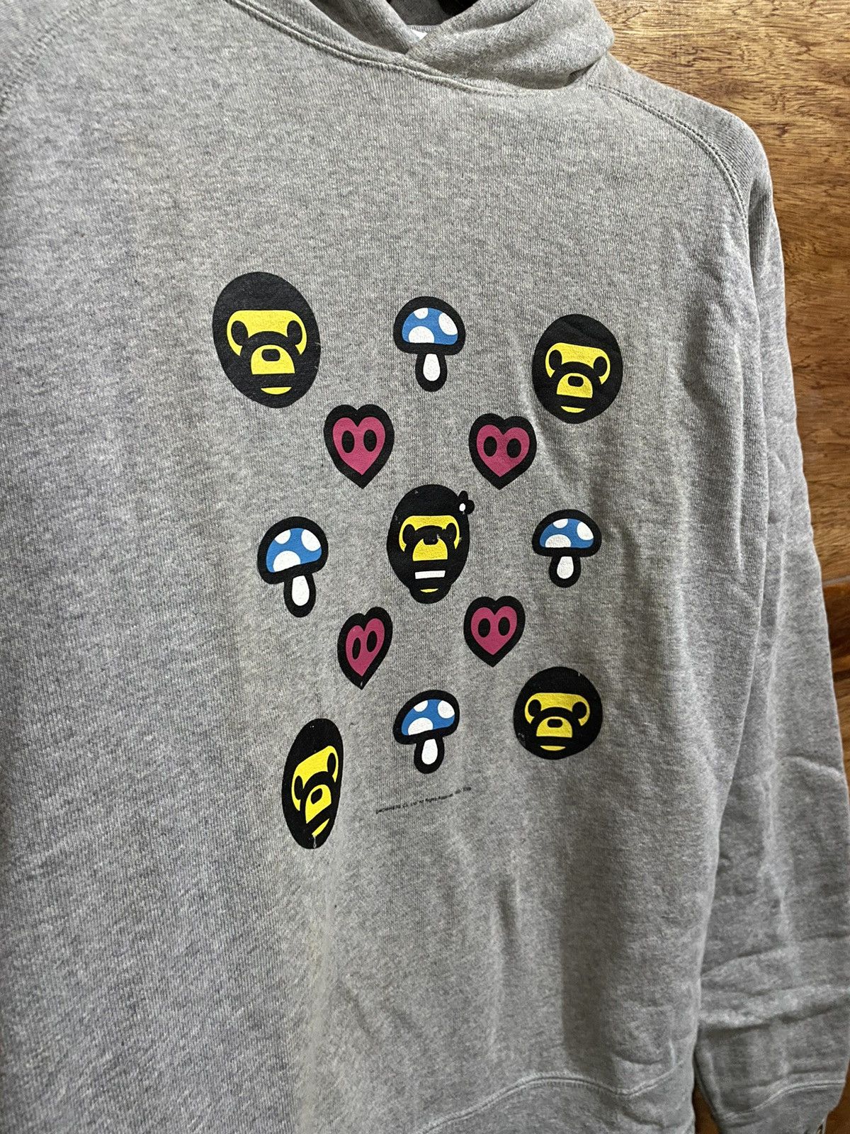 Bape × Vintage OG Bape Baby Milo Mushroom Long Length Hoodie Size S / US 4 / IT 40 - 4 Thumbnail