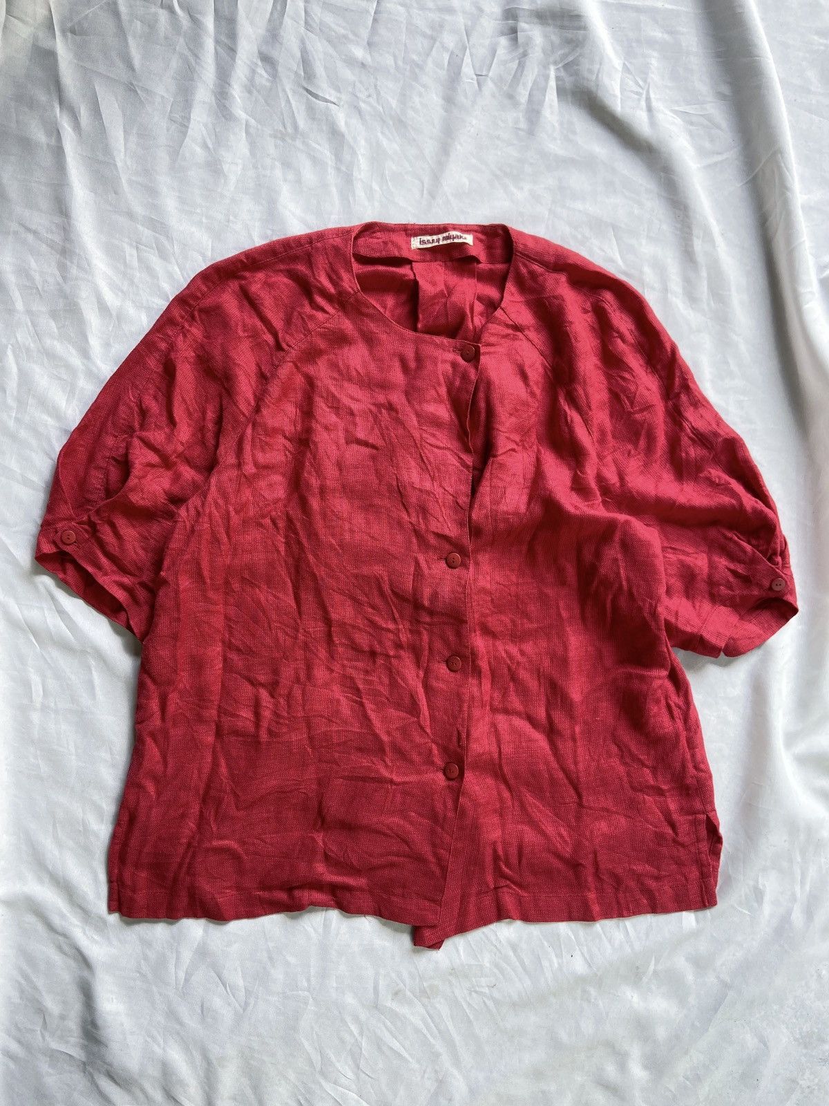 Issey Miyake 1990S ISSEY MIYAKE BLOUSE RED COLOUR Size M / US 6-8 / IT 42-44 - 1 Thumbnail