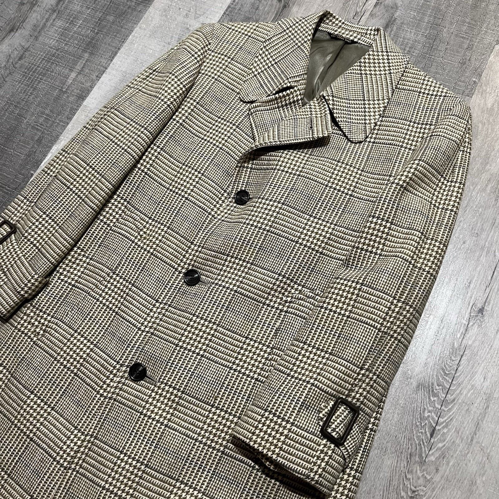 Other VTG 60s 70s Regiment Shops Trench Coat Glen Plaid Overcoat Size US L / EU 52-54 / 3 - 3 Thumbnail