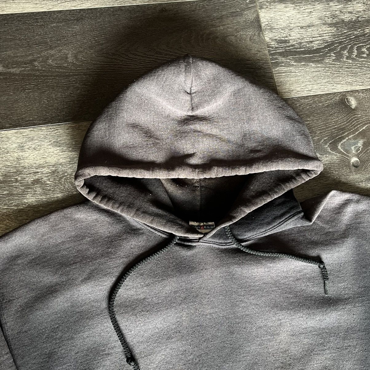 Vintage Vintage 2000s Jerzees Sunwashed Faded Black Blank Hoodie Y2K Size US XL / EU 56 / 4 - 5 Thumbnail
