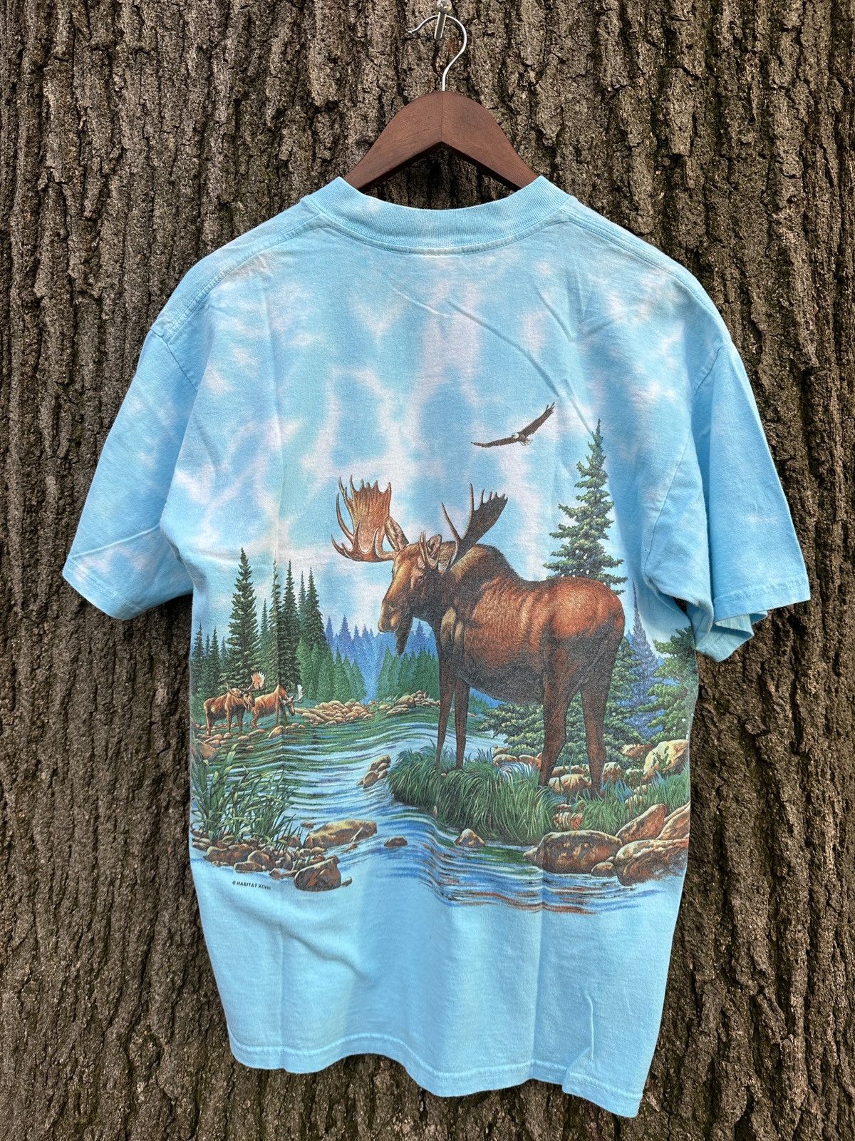 Habitat × Vintage Vintage Habitat Moose All Around Tye Dye T Shirt Size US L / EU 52-54 / 3 - 4 Thumbnail