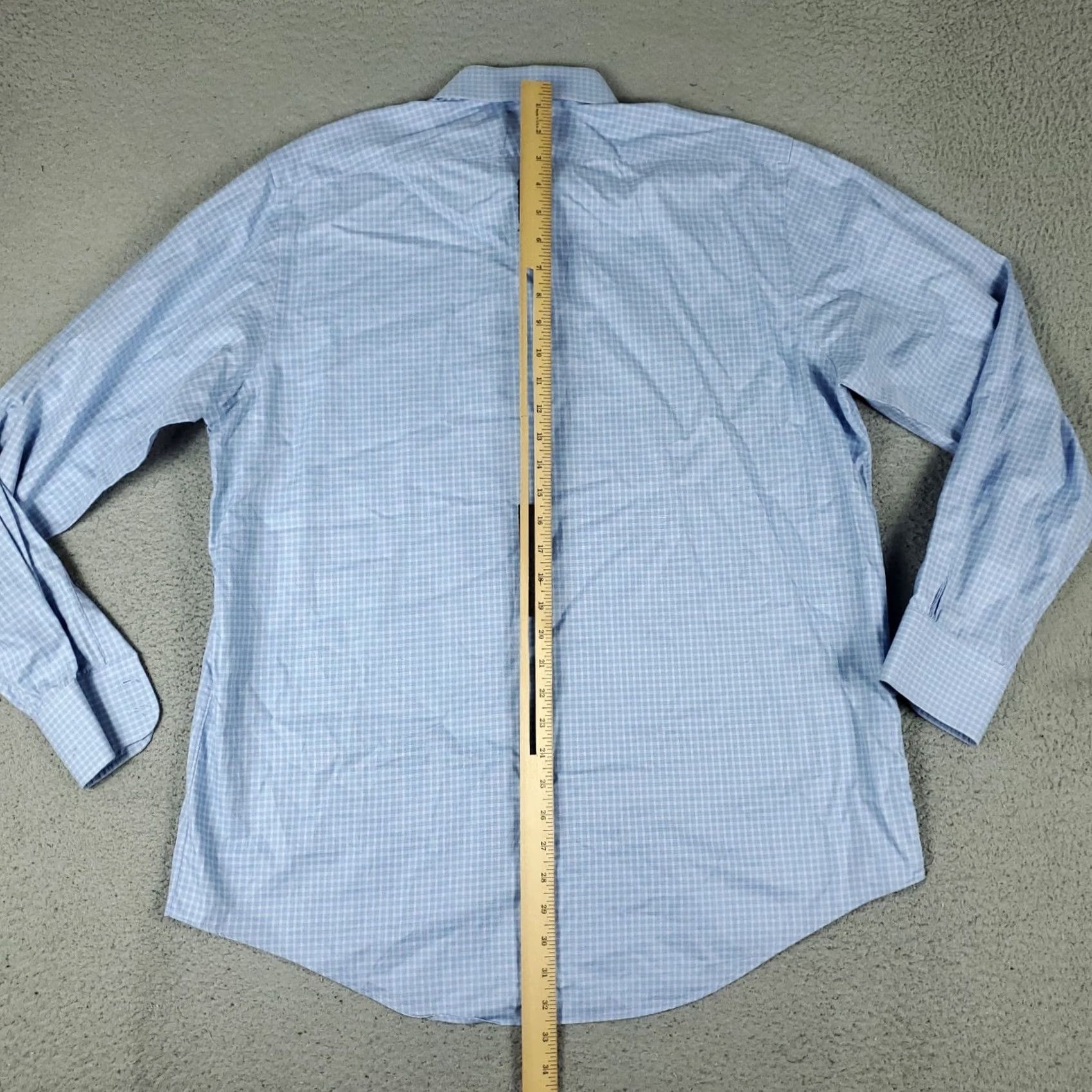 Brooks Brothers Brooks Brothers Shirt Mens 16.5 Blue Plaid Dress Button Up Long Sleeve Non-Iron Pockets Regular Cotton Size 46R - 6 Thumbnail