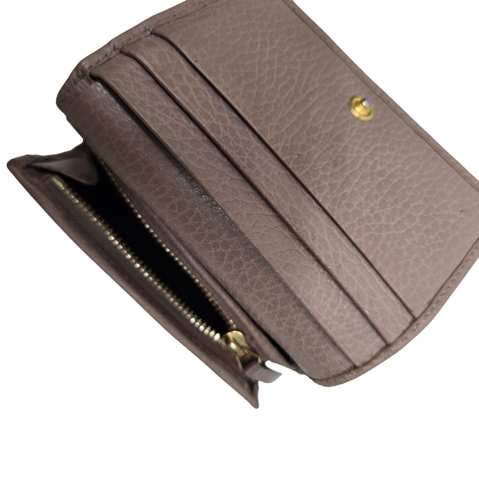 Gucci GG Marmont Compact Wallet Bifold Grained Leather