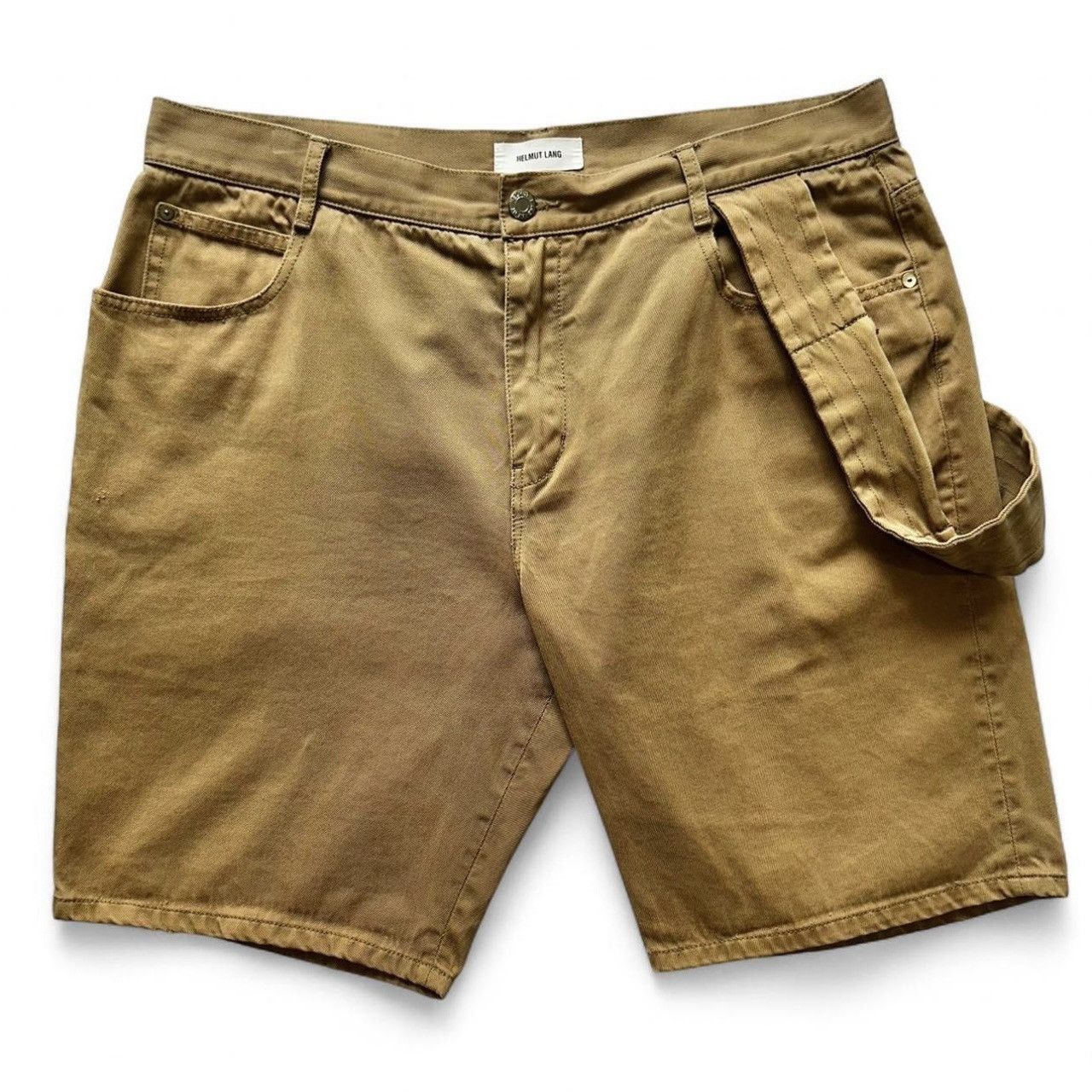 Helmut Lang Helmut Lang Pocket Strap Short in Khaki- Size 38 Size US 38 / EU 54 - 1 Thumbnail