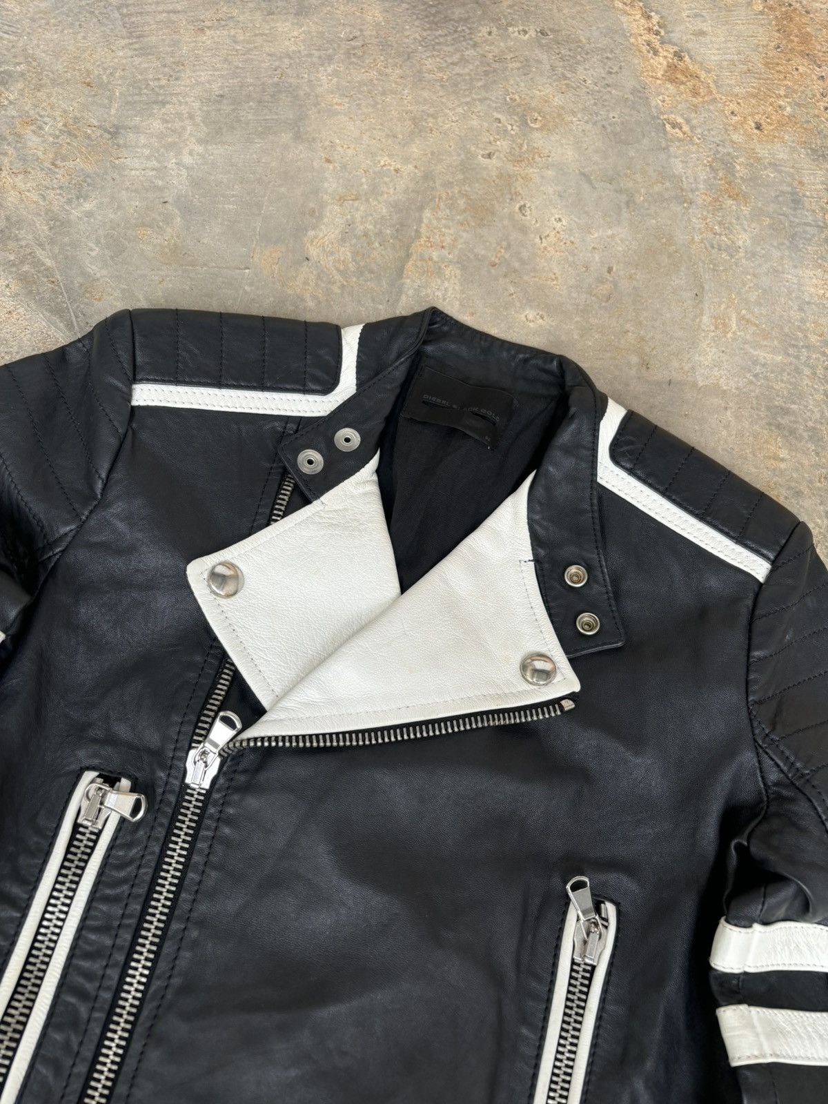Diesel Black Gold Diesel Black Gold Multi Zipper Leather Jacket Size XS / US 0-2 / IT 36-38 - 6 Thumbnail