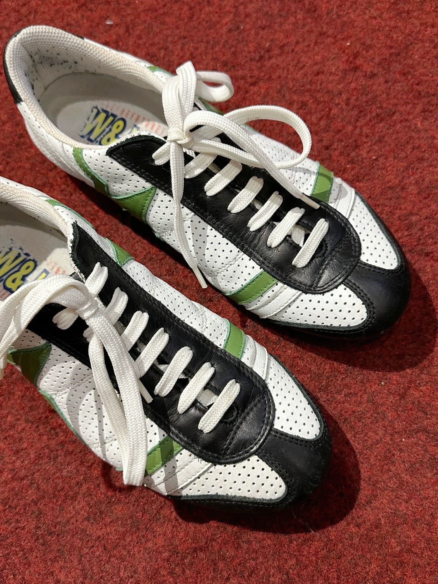 W&LT W&LT Walter Black/White Colorblock Sneaker Women's 36/37 Size US 5.5 / IT 35.5 - 2 Thumbnail