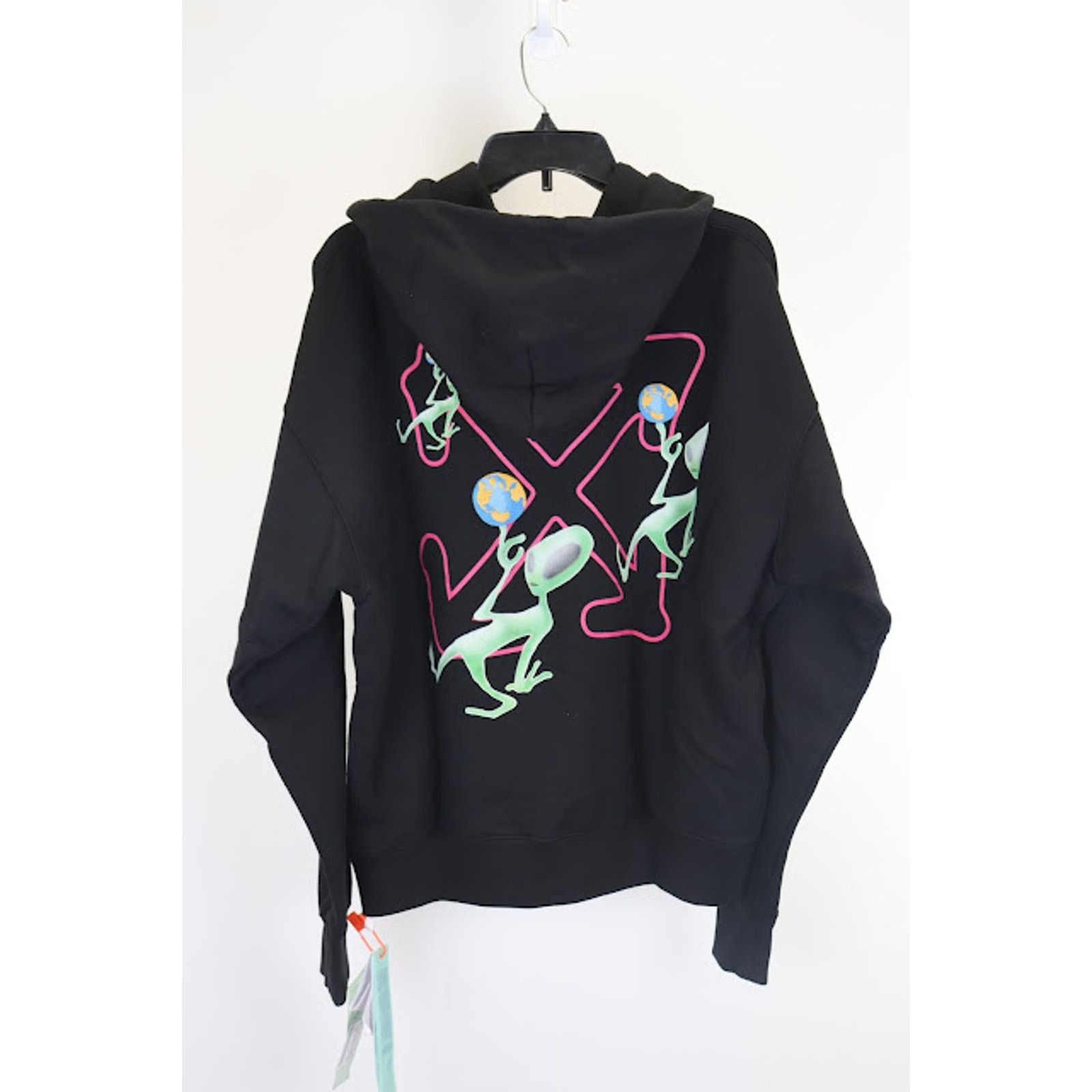 Off-White o1rshd1 Alien Arrow Skate Hoodie in Black/Green Size US XXS / EU 40 - 13 Thumbnail