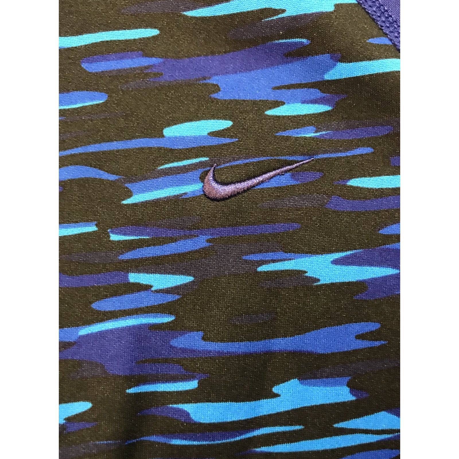 Nike Nike Womens Hoodie Sweatshirt Fleece Therma Fit Running M Blue Camo High Neck Size M / US 6-8 / IT 42-44 - 2 Thumbnail