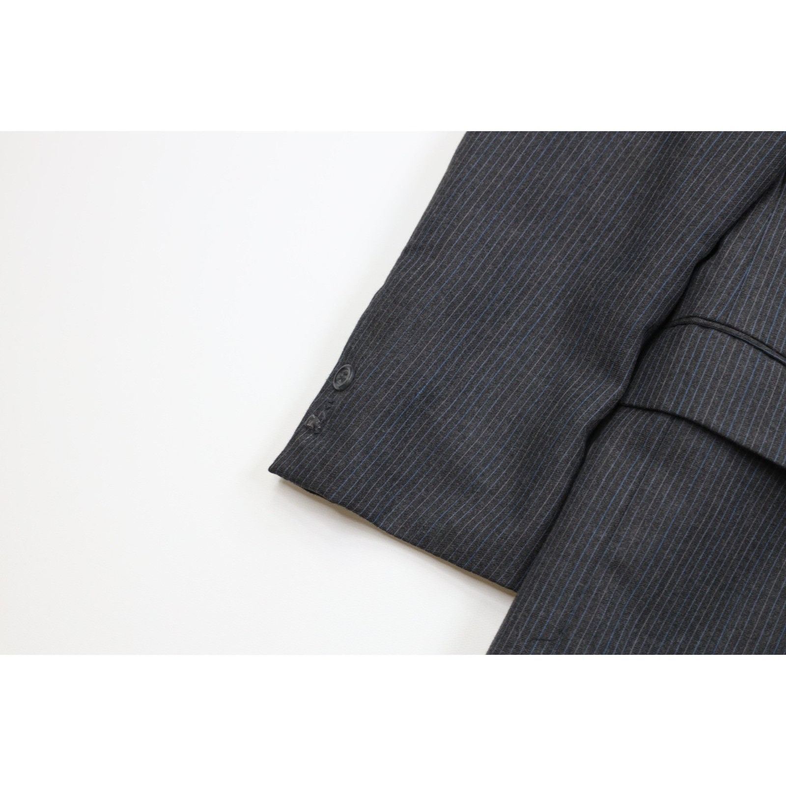 Vintage Vintage 70s Streetwear 2 Piece Wool Pinstriped Suit Wedding Size 42R - 6 Thumbnail