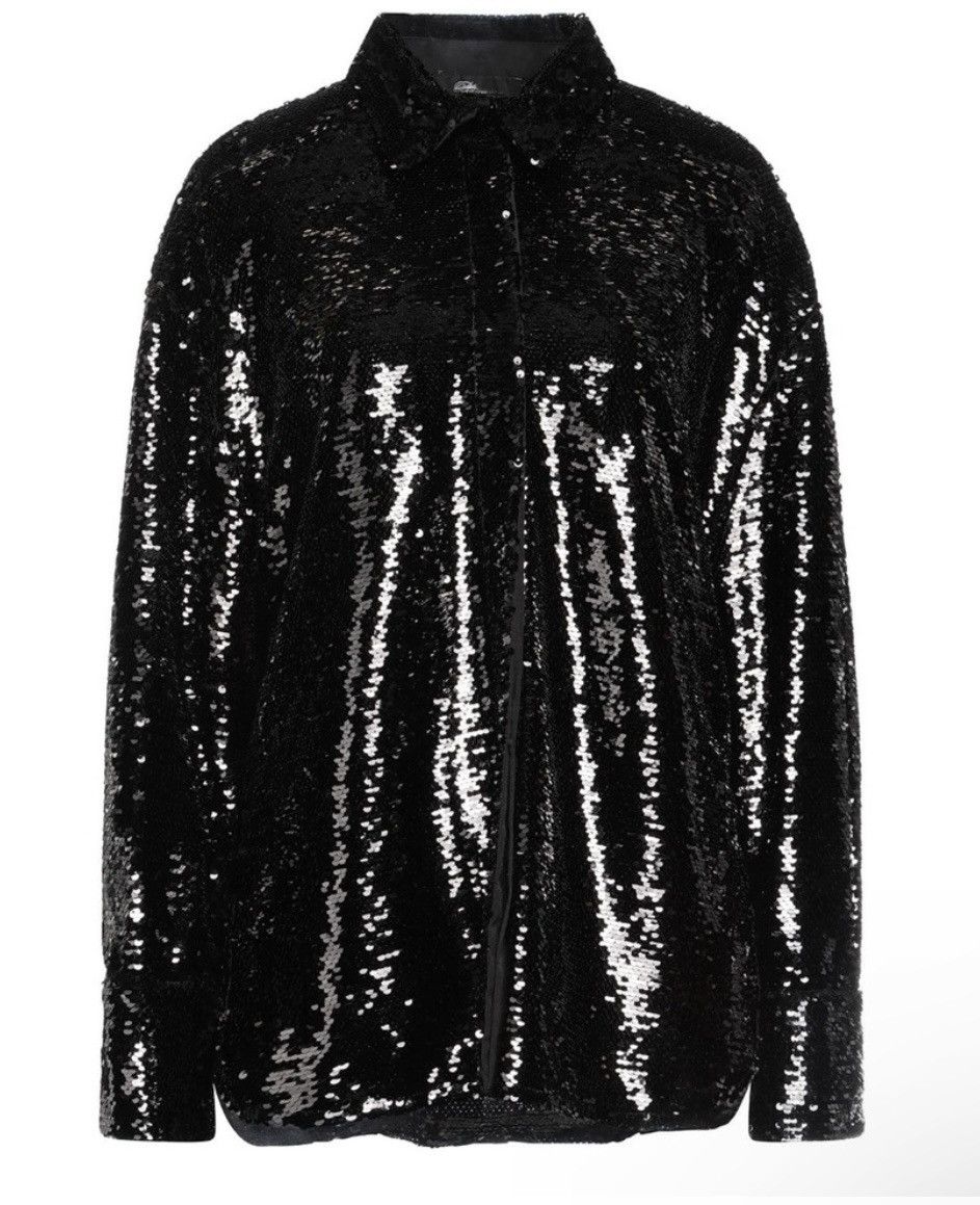 Blumarine Blumarine Sequined Black Shirt size IT40 Size S / US 4 / IT 40 - 4 Thumbnail