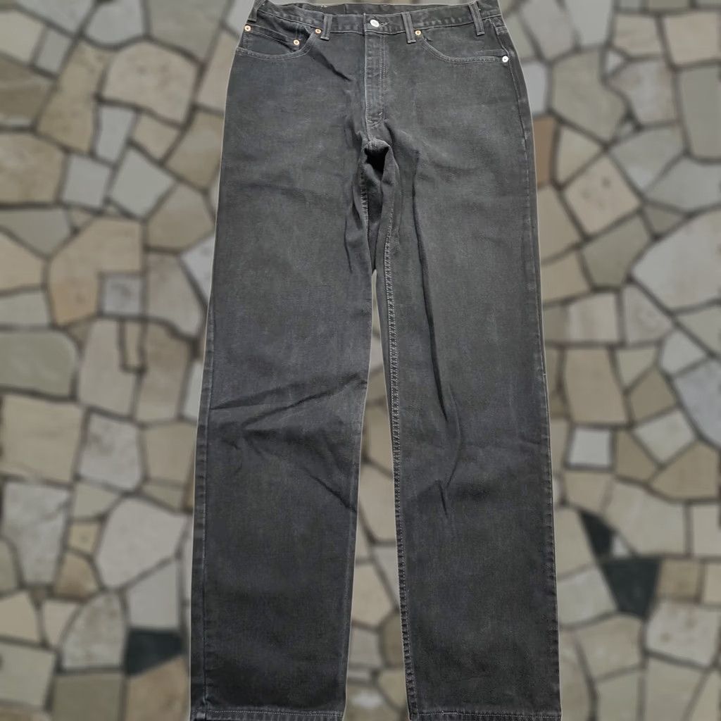 Levi's VINTAGE Levi's 550 Jeans Mens Relaxed Tapered Black Denim 34x35 36x36 Fit 550 Portal USA Logo 5-Pocket Jeans Mens Size US 36 / EU 52 - 1 Thumbnail