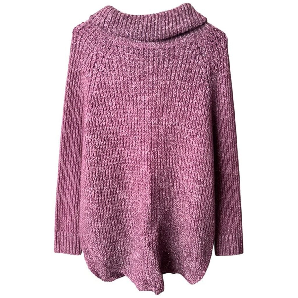 Free People Free People Purple Soft Knit Oversized Pullover Sweater, S Size S / US 4 / IT 40 - 7 Thumbnail