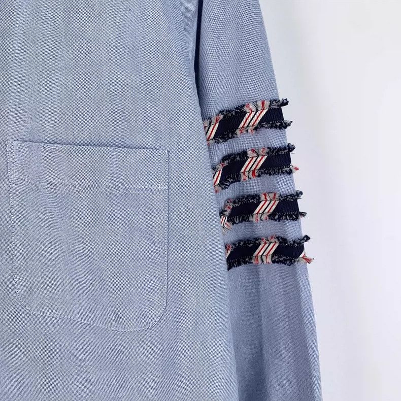 Thom Browne Thom browne Haze blue Oxford cotton eroded sleeve label lap Size US S / EU 44-46 / 1 - 4 Thumbnail