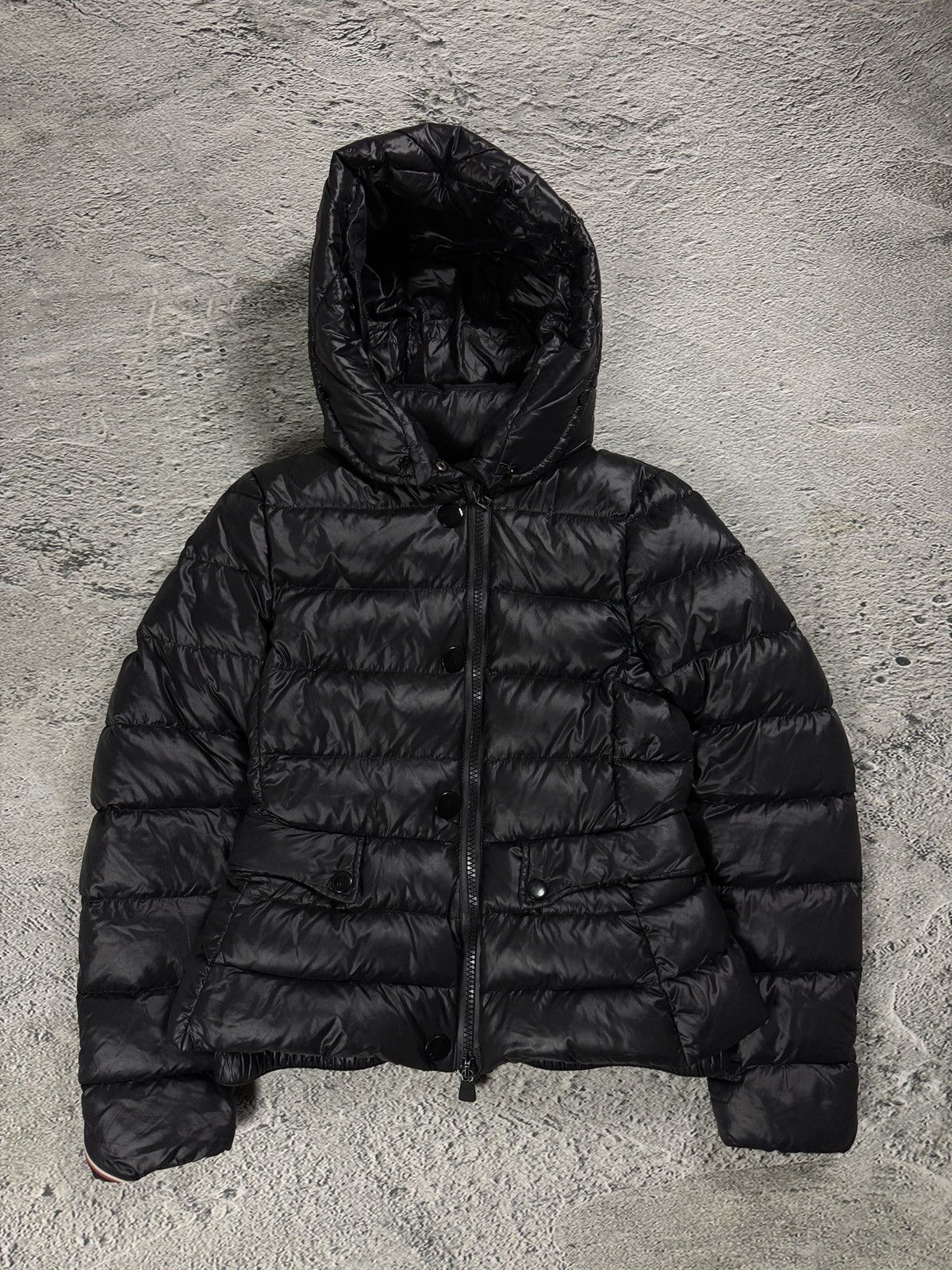 Moncler puffer jacket black hooded sample