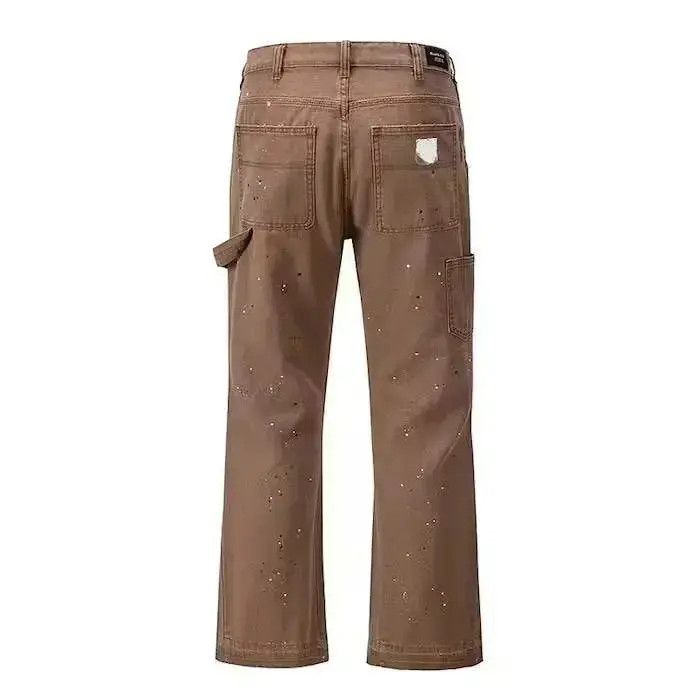 Japanese Brand Khaki Color Graffiti Cargo Flared Jeans Size US 34 / EU 50 - 6 Thumbnail
