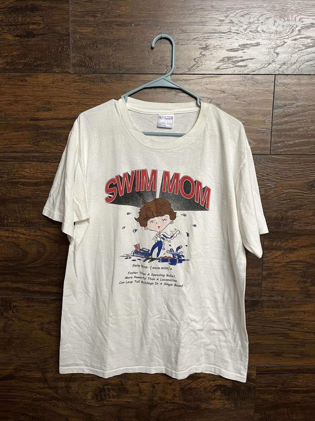 All Sport VTG Swim Mom T-shirt Swimming Coach Top Ten Swim Parent L Size US L / EU 52-54 / 3 - 1 Thumbnail