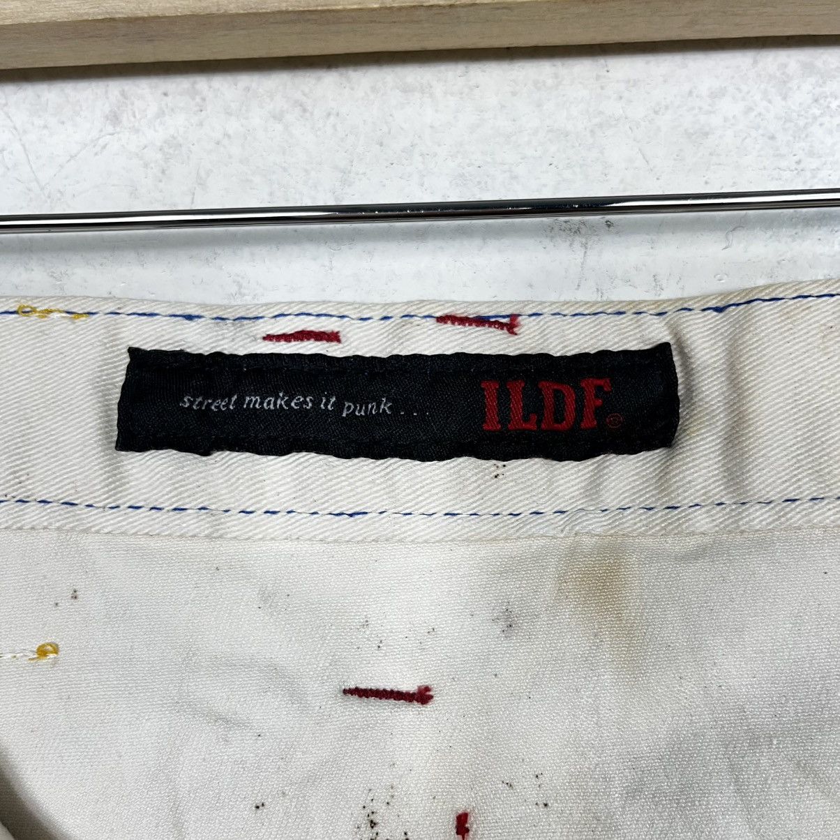 Seditionaries Vintage ILDE Distressed Motive Short Denim Jeans Size 28" / US 6 / IT 42 - 19 Thumbnail