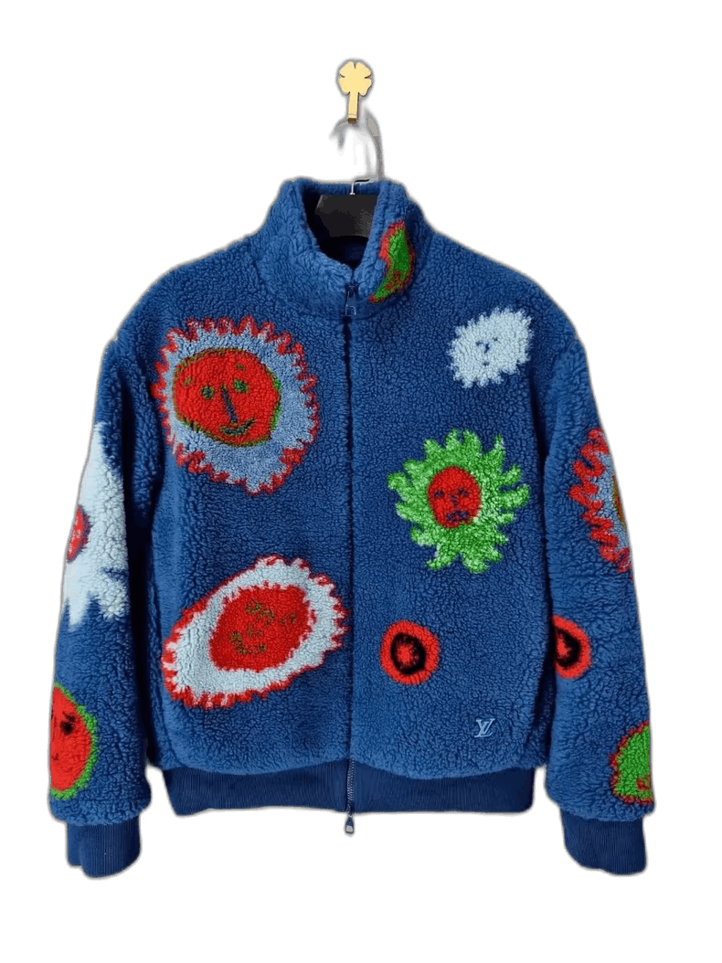 Louis Vuitton Louis Vuitton x Kusama Blue Teddy Jacket-yf Size US L / EU 52-54 / 3 - 1 Thumbnail