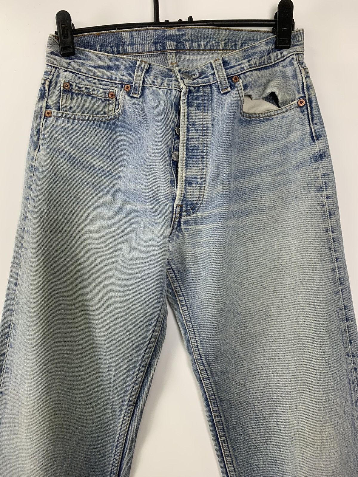 Levi's × Vintage Vintage 90s Levis Distressed denim Size US 28 / EU 44 - 2 Thumbnail