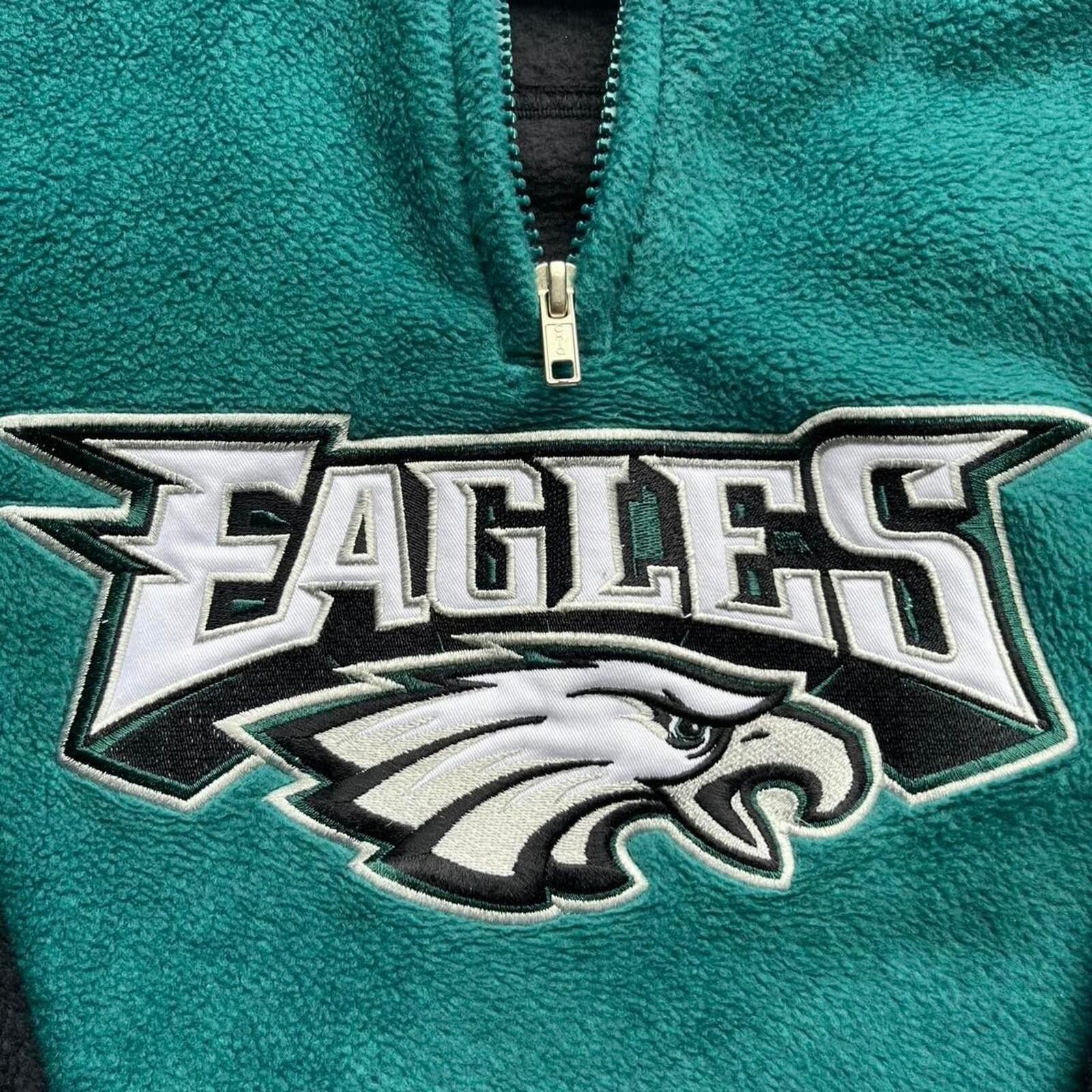 NFL Reebok NFL Philadelphia Eagles Kids S Quarter Zip Pullover Size US L / EU 52-54 / 3 - 4 Thumbnail