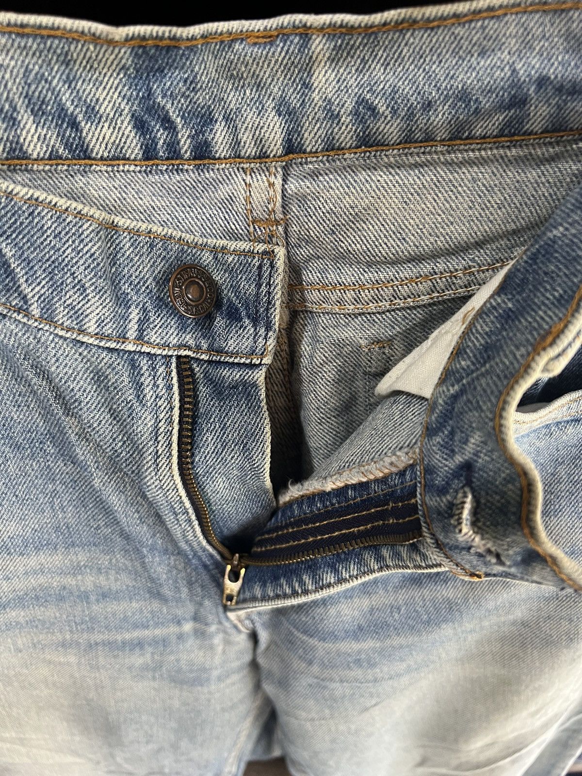 Levi's Vintage Clothing 🔥Vintage Levis Distressed Denim Made in Usa Size US 29 - 9 Thumbnail