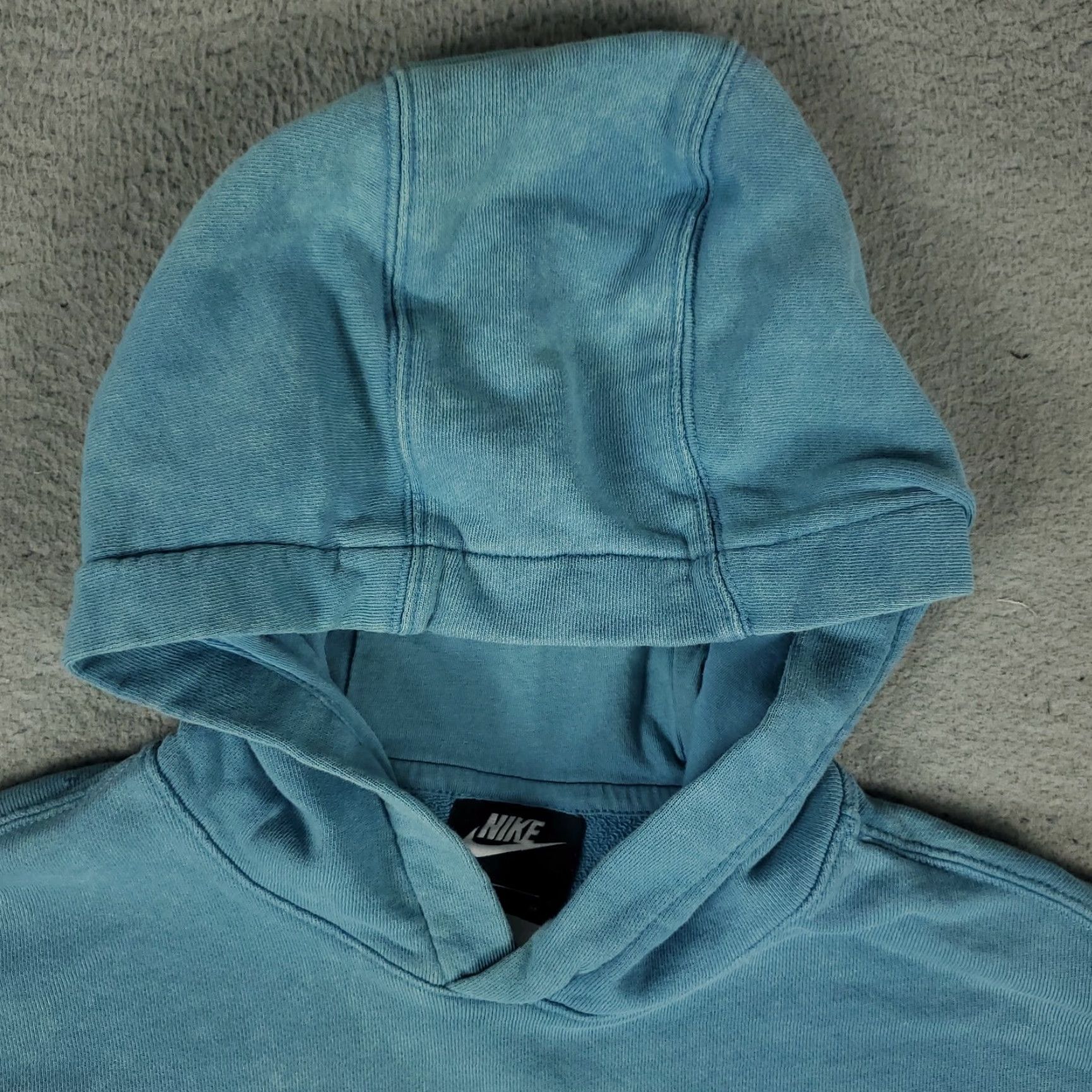 Nike Nike Sweater Mens Size Medium Blue Washed Swoosh Hoodie Pullover Sweatshirt Size US M / EU 48-50 / 2 - 2 Thumbnail