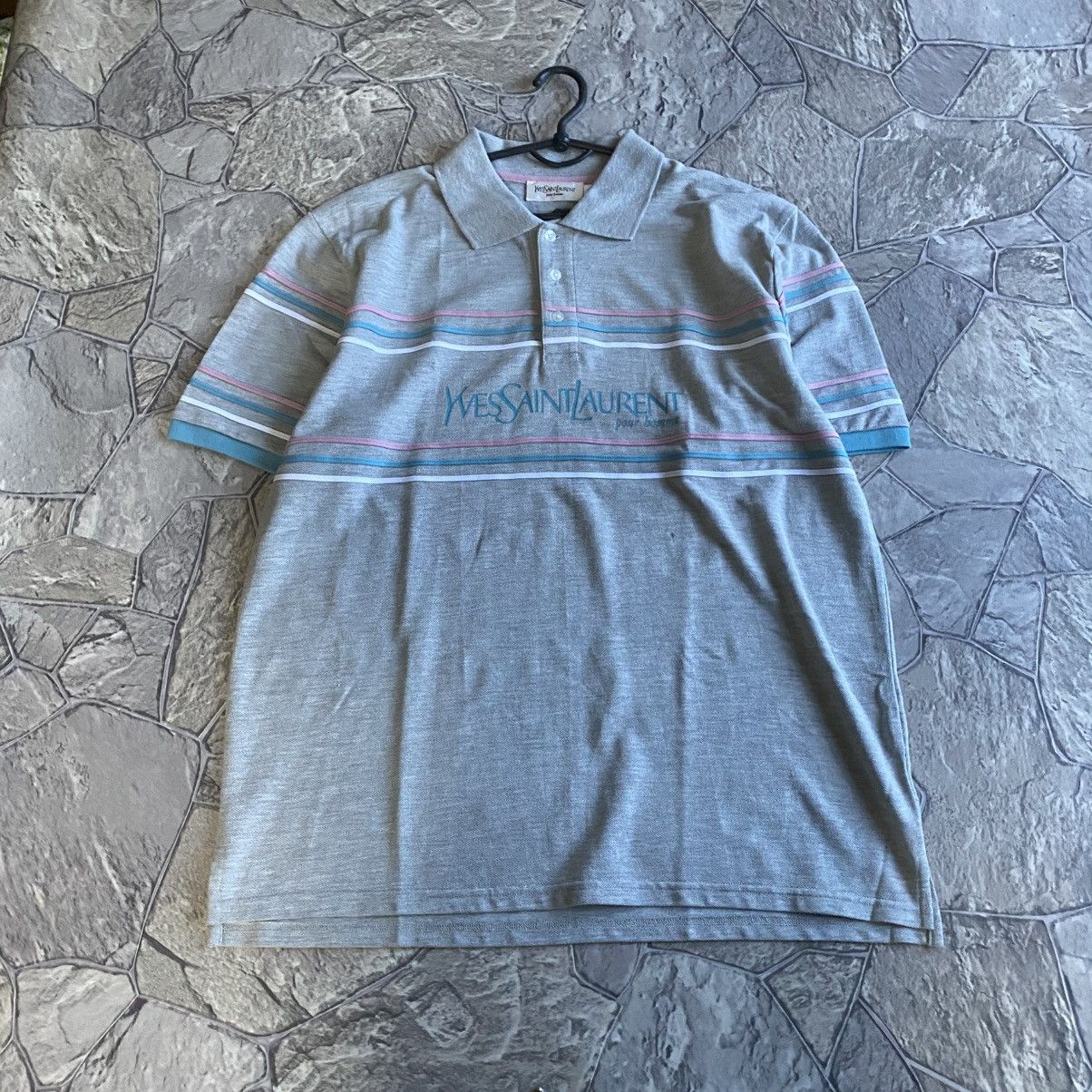 Yves Saint Laurent Yves Saint Laurent Polo T-shirt big logo Size US XL / EU 56 / 4 - 1 Thumbnail